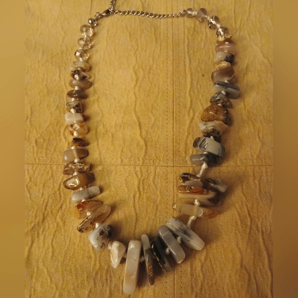 VINTAGE Stone and Crystal Necklace